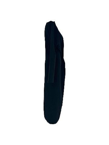 Max Mara Max Mara Sportmax Longsleeve Drape Midi Dress in Black Polyester (view 2)
