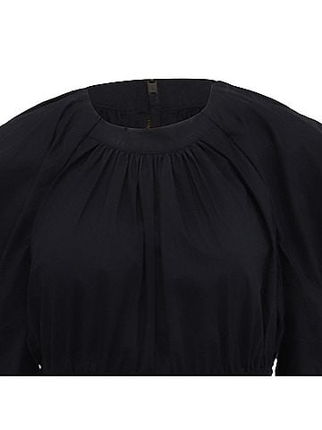 Ulla Johnson Ulla Johnson Puffed-Sleeve Tie-Waist Blouse in Black Cotton (view 2)