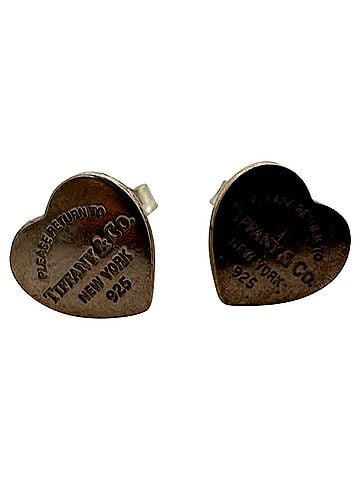 Tiffany & Co. Tiffany &amp; Co. Return to Tiffany Heart Tag Stud Earrings in Silver (view 1)