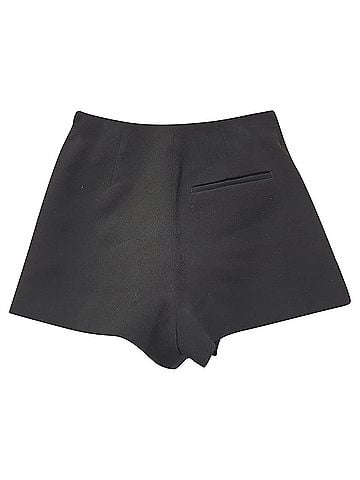 Self-Portrait Self-Portrait Crepe Mini Skort in Black Polyester (view 2)