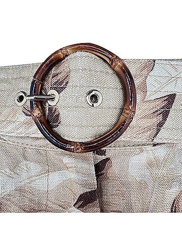 Zimmermann Zimmermann Super Eight Belted Leaf-Print Shorts in Beige Linen (view 2)