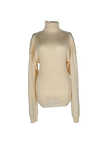 Bottega Veneta Bottega Turtleneck Sweater in Cream Silk (view 1)