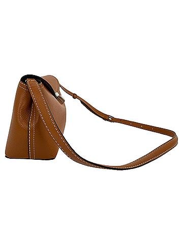 Totême Totême T-Lock Grained-Leather Clutch in Tan Brown Leather (view 2)