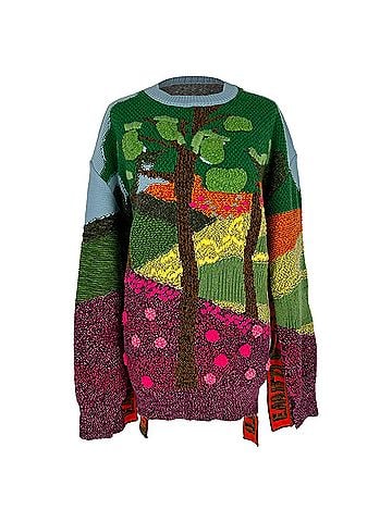 Stella McCartney Stella McCartney Tree Of Life Jacquard Sweater in Multicolor Wool (view 1)