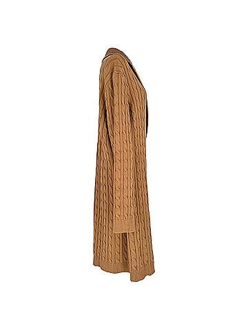 Ralph Lauren Lauren Ralph Lauren Cable-Knit Buckle-Trim Sweater Dress in Tan Cotton (view 2)