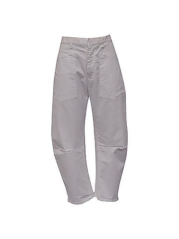 Nili Lotan Nili Lotan Shon Barrel Jeans in White Cotton (view 1)