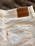 Levi's White Denim Shorts Size 26 - photo 5