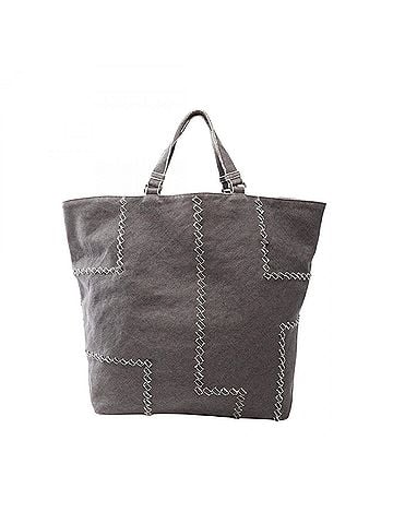 Bottega Veneta Bottega Veneta tote bag/handbag, canvas, men's/women's, gray. (view 1)