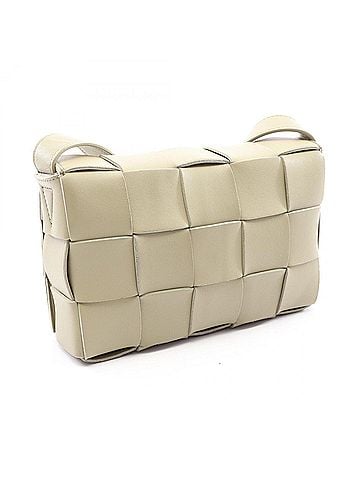 Bottega Veneta Bottega Veneta Cassette Maxi Intrecciato Shoulder Bag/Handbag, Leather, Women's, Khaki (view 2)