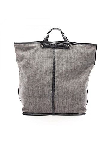 Bottega Veneta Bottega Veneta Intrecciato Handbag, Canvas and Leather, Men's Women's, Black/Gray, 145167 (view 1)