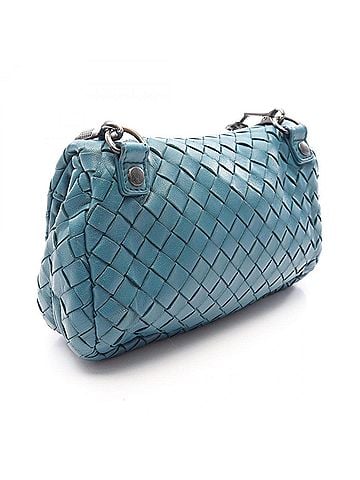Bottega Veneta Bottega Veneta Intrecciato Shoulder Bag/Handbag, Leather, Women's, Blue (view 2)