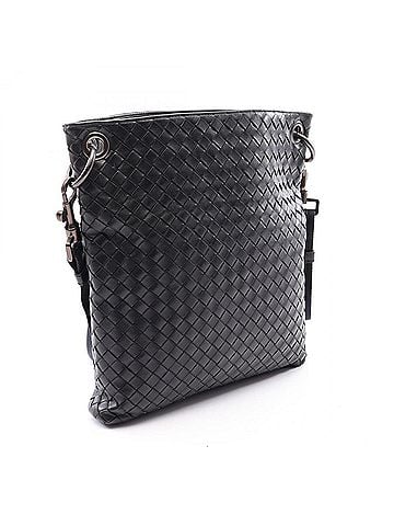 Bottega Veneta Bottega Veneta Intrecciato Shoulder Bag/Handbag, Leather, Men's, Black (view 2)