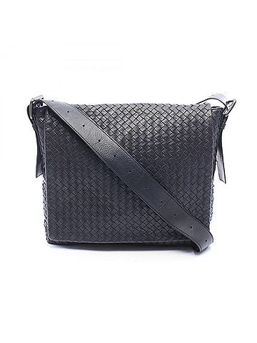 Bottega Veneta Bottega Veneta Intrecciato Shoulder Bag/Handbag, Leather, Men's, Navy (view 1)