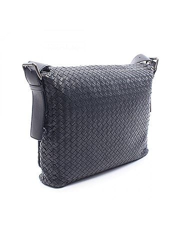 Bottega Veneta Bottega Veneta Intrecciato Shoulder Bag/Handbag, Leather, Men's, Navy (view 2)