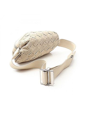 Bottega Veneta Bottega Veneta Intrecciato Webbing Waist Bag/Body Bag/Handbag, Canvas, Women's, Beige, 66850V0P51 (view 2)