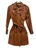 Terry Lewis 100% Leather Brown Tan Coat Size S - photo 2