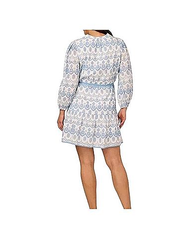 Adrianna Papell Eyelet Belted Dress Casual Dress (view 2)