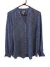 Elle Print Blue Long Sleeve Blouse Size M - photo 1