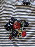 Tory Burch 100% Cotton Stripes Floral White Blue Red Yellow Short Sleeve Blouse Size M - photo 4