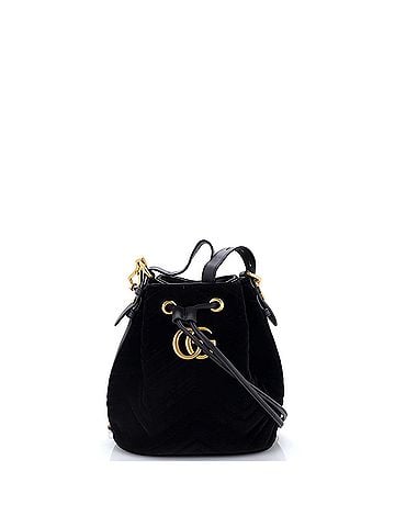 Gucci GG Marmont Bucket Bag Matelasse Velvet Small (view 1)