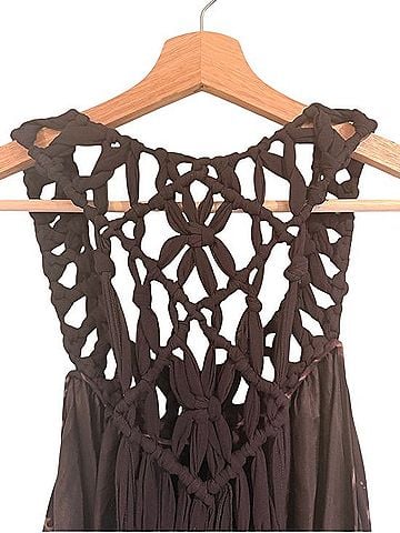 YaYa Aflalo Geo Macrame Bubble Hem Casual Dress (view 2)