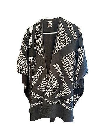 Ike Behar Fleece Poncho Wrap Coat (view 1)
