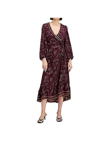 Max Studio Purple Cinched Waist Dress Cocktail Dress (view 1)