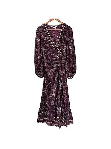 Max Studio Purple Cinched Waist Dress Cocktail Dress (view 2)