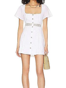 House of Harlow 1960 Square-Neck Button Mini Dress Casual Dress (view 1)