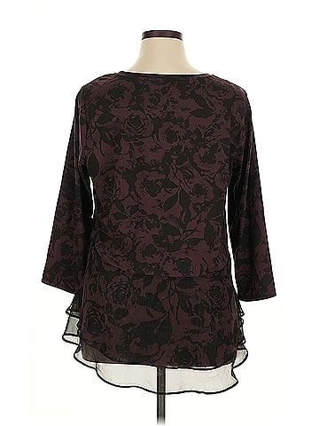 Simply Vera Vera Wang Simply Vera Vera Wang 3/4 Sleeve Blouse (view 2)