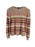 Ann Taylor LOFT Stripes Multi Color Tan Pink Burgundy Gold Pullover Sweater Size M - photo 1