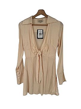 Nicholas Tie-Front Long-Sleeve Slip Dress Casual Dress (view 2)