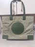 Tory Burch Print Multi Color Green Leather Tote One size - photo 3