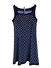 Chaps Polka Dots Blue White Casual Dress Size M - photo 1