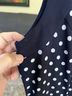 Chaps Polka Dots Blue White Casual Dress Size M - photo 4
