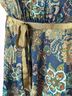 Self Esteem 100% Polyester Floral Paisley Multi Color Blue Green Sleeveless Blouse Size XL - photo 5