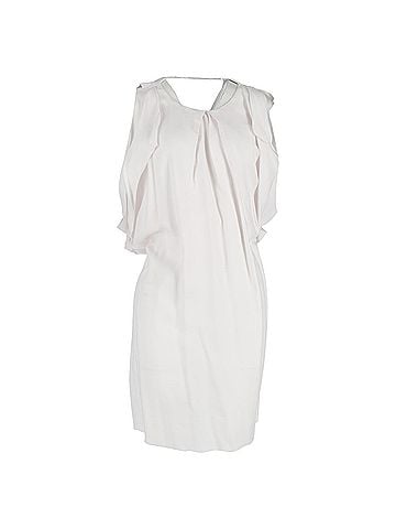 Acne Acne Studios Sleeveless Knee-Length Dress in White Viscose (view 1)