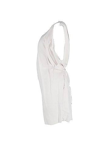 Acne Acne Studios Sleeveless Knee-Length Dress in White Viscose (view 2)