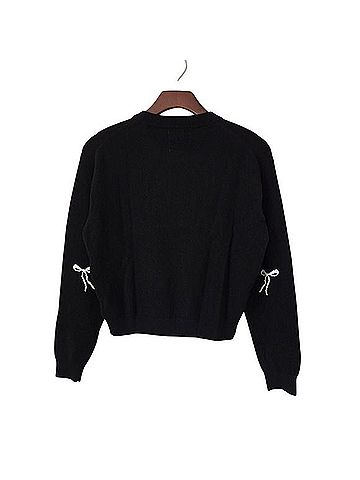 J.Crew Perfect Cashmere Crewneck Bow Print Cashmere Pullover Sweater (view 2)