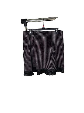 Morbid Threads Pink &amp; Silver Pinstripe Formal Skirt (view 1)