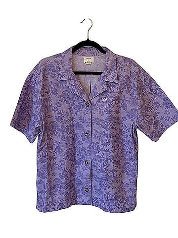 Roxy Surf.Kind.Kate Linen Printed Button-Down Shirt (view 1)