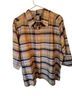 Maggie Barnes 100% Silk Plaid Multi Color Button-Down Shirt Size 18 - photo 1