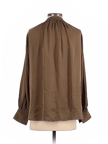 Vince. Vince. Long Sleeve Silk Top (view 2)