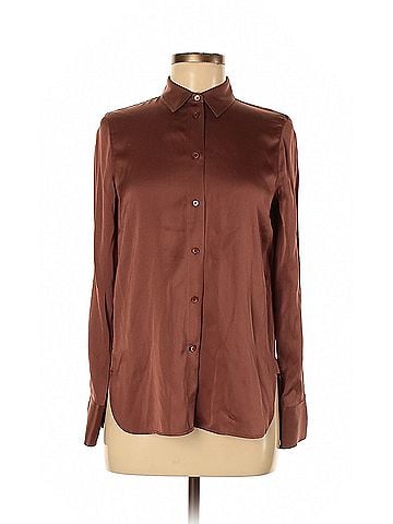 Vince. Vince. Long Sleeve Silk Top (view 1)