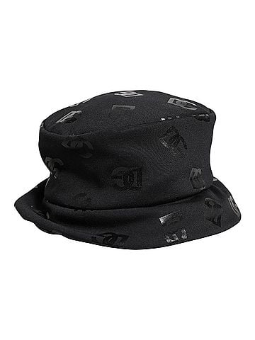 Dolce & Gabbana Black DG Monogram Polyester Jacquard Bucket Women's Hat (view 1)