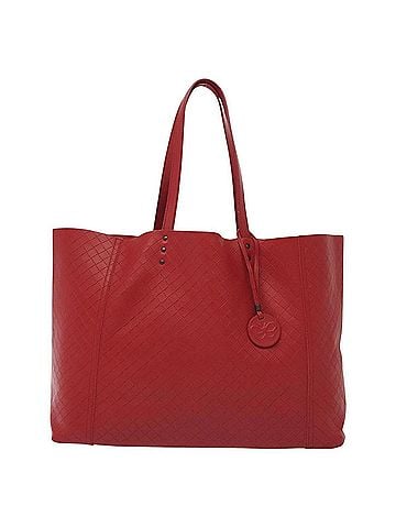 Bottega Veneta Intrecciomirage Tote Leather Red Leather Tote Bag Bag (view 1)
