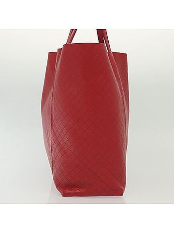 Bottega Veneta Intrecciomirage Tote Leather Red Leather Tote Bag Bag (view 2)