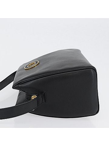 Céline Circle Logo Leather Black Leather Shoulder Bag Bag (view 2)