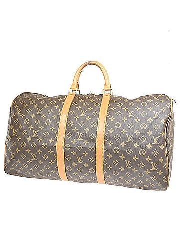 Louis Vuitton Keepall Monogram Canvas Brown Canvas Travel Bag Bag (view 1)