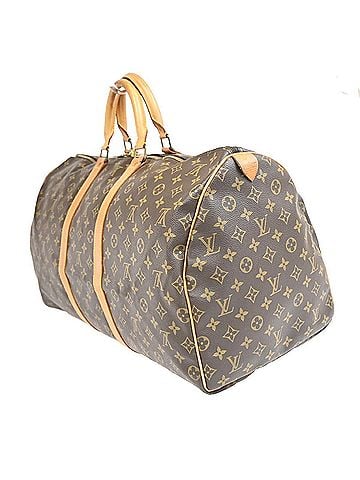 Louis Vuitton Keepall Monogram Canvas Brown Canvas Travel Bag Bag (view 2)